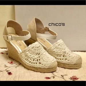NWT CHICO'S Espadrille Sandals
